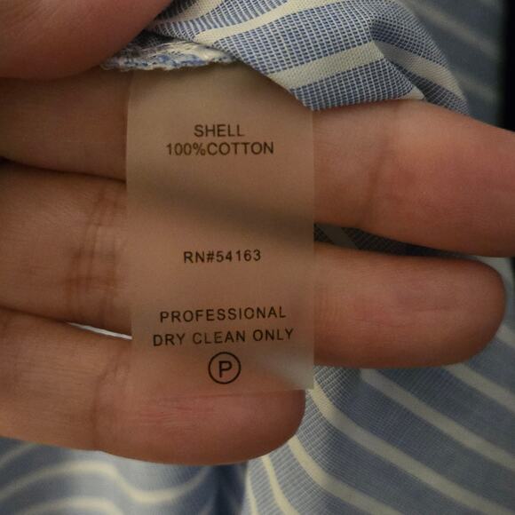 Calvin Klein Preppy Blue White Striped One Shoulder Bow Midi Dress 6 Romantic - Picture 16 of 16